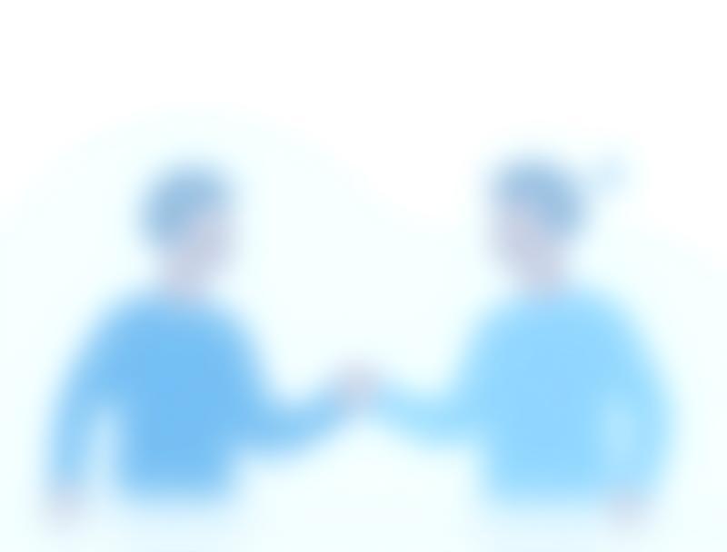 Abstract illustration of a friendly support representative assisting a client.